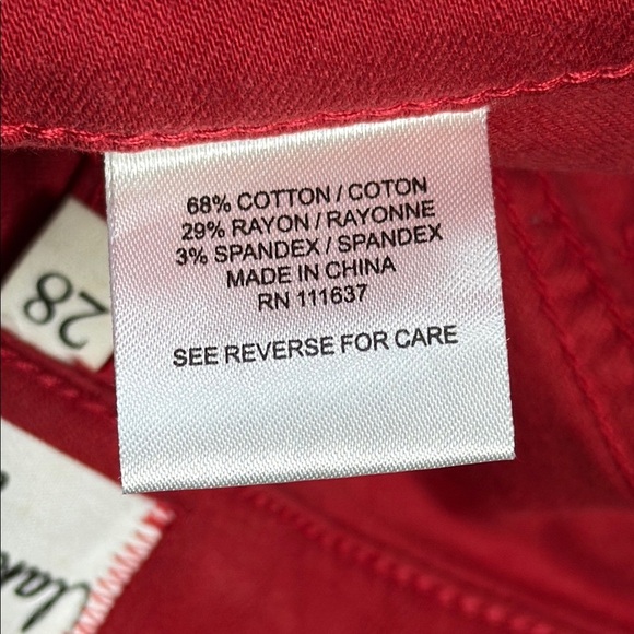 Lakeview Denim | for Stitchfix Alex Pompelan Red Denim Jeans, Size 28, NWT - Picture 8 of 11